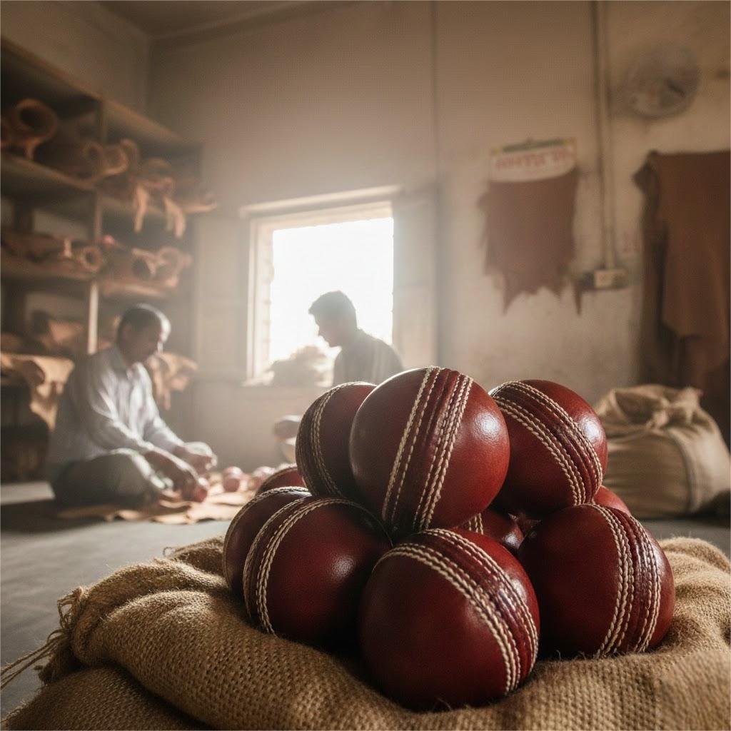 High-performance cricket leather ball
