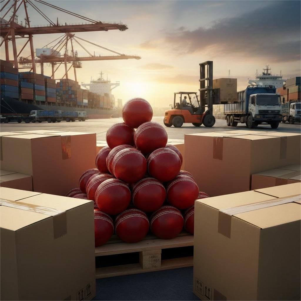 Premium leather cricket ball